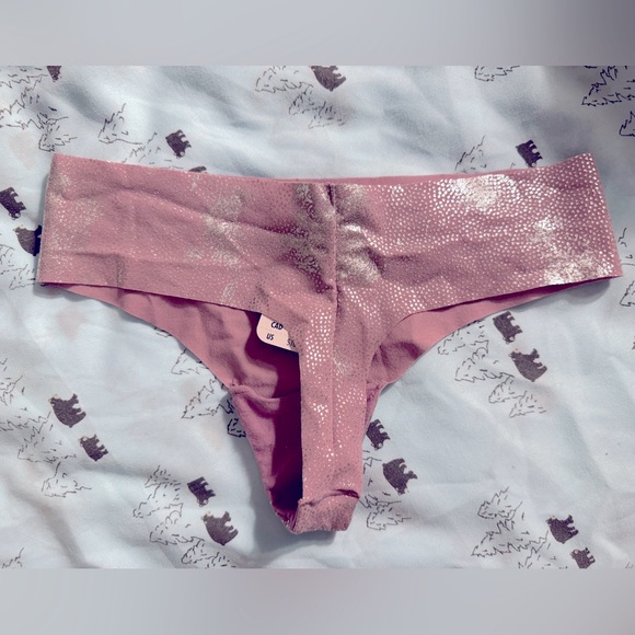 BNWT La Senza pink with metallic print panties size xs - Picture 3 of 3